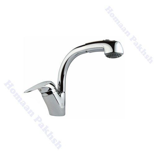 شیر ظرفشویی قهرمان مدل ارمال شیلنگدار  (Armal Chrome)