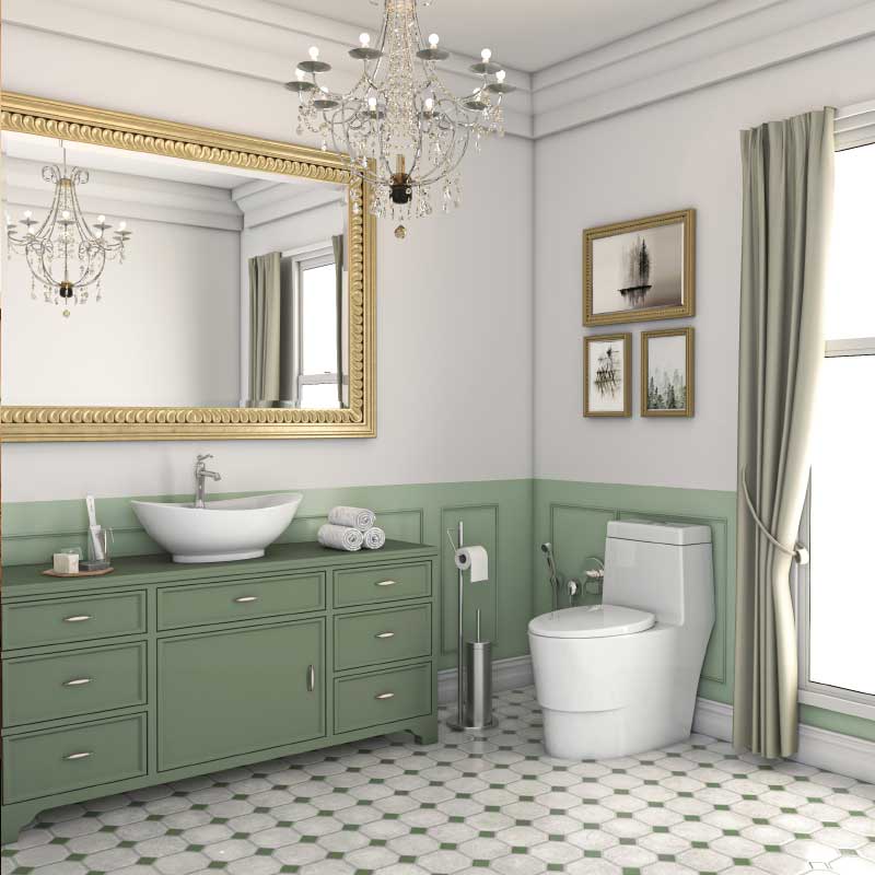 توالت فرنگی چینی کرد مدل ویکتوریا مونوبلاک (Toilet Victoria)